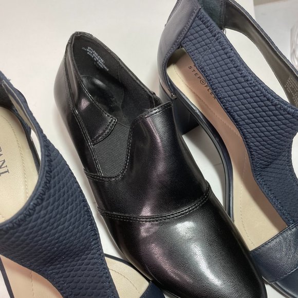 Alfani Womens Step N Flex Foxxii Sandal Block Heel Shoes Blue Leather Size 9.5 - Picture 3 of 11